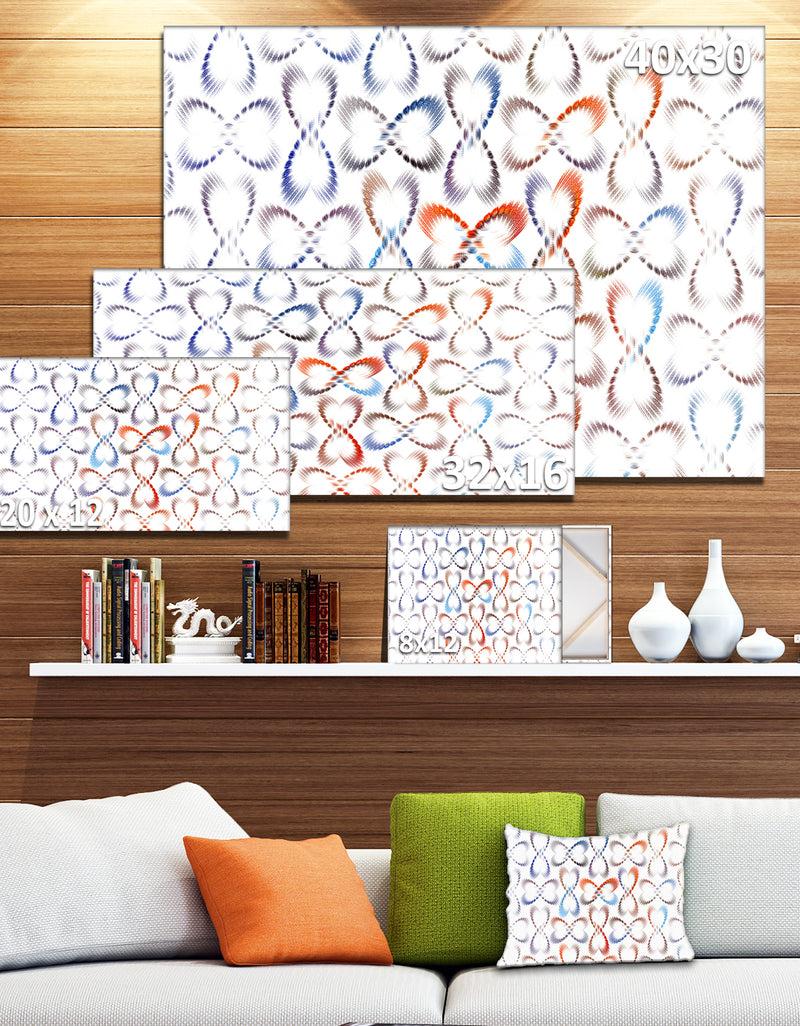 DesignQ Butterflies Fractal Outline Art - Abstract Wall Art Canvas