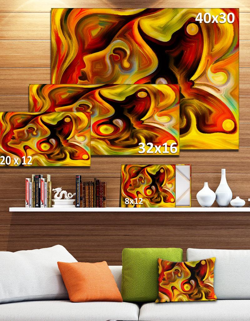 DesignQ Butterfly's Emotions - Abstract Canvas Art Print