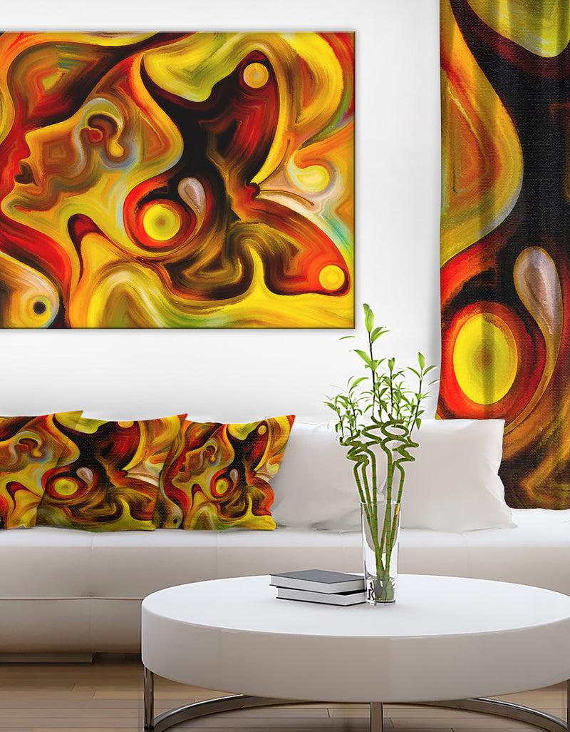 DesignQ Butterfly's Emotions - Abstract Canvas Art Print