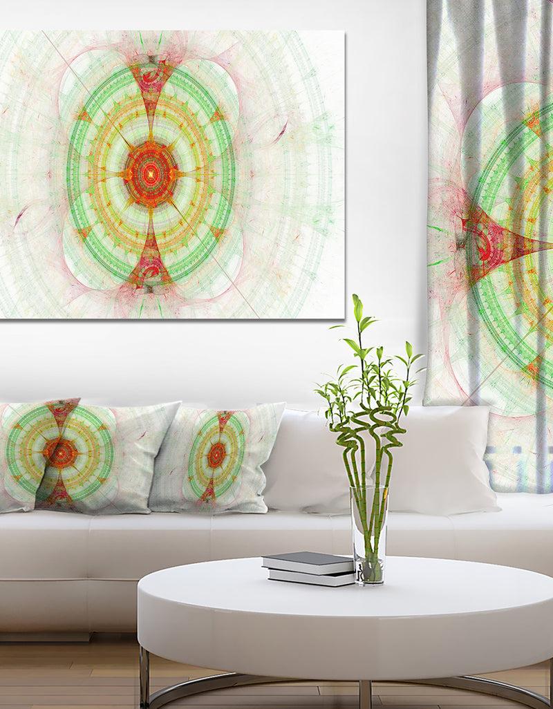 DesignQ Cabalistic Fractal Green Sphere - Abstract Wall Art Canvas