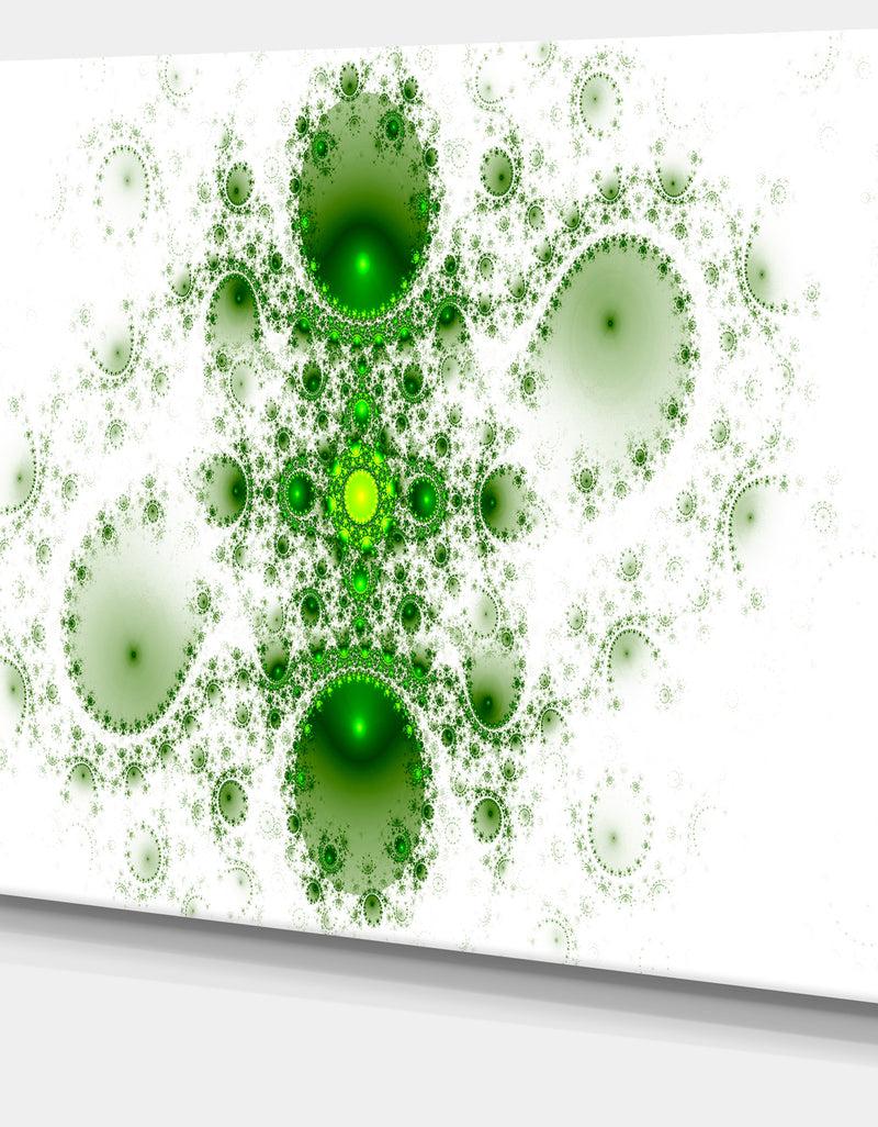 DesignQ Cabalistic Nature Green Fractal Art - Abstract Wall Art Canvas