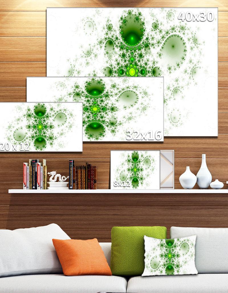 DesignQ Cabalistic Nature Green Fractal Art - Abstract Wall Art Canvas