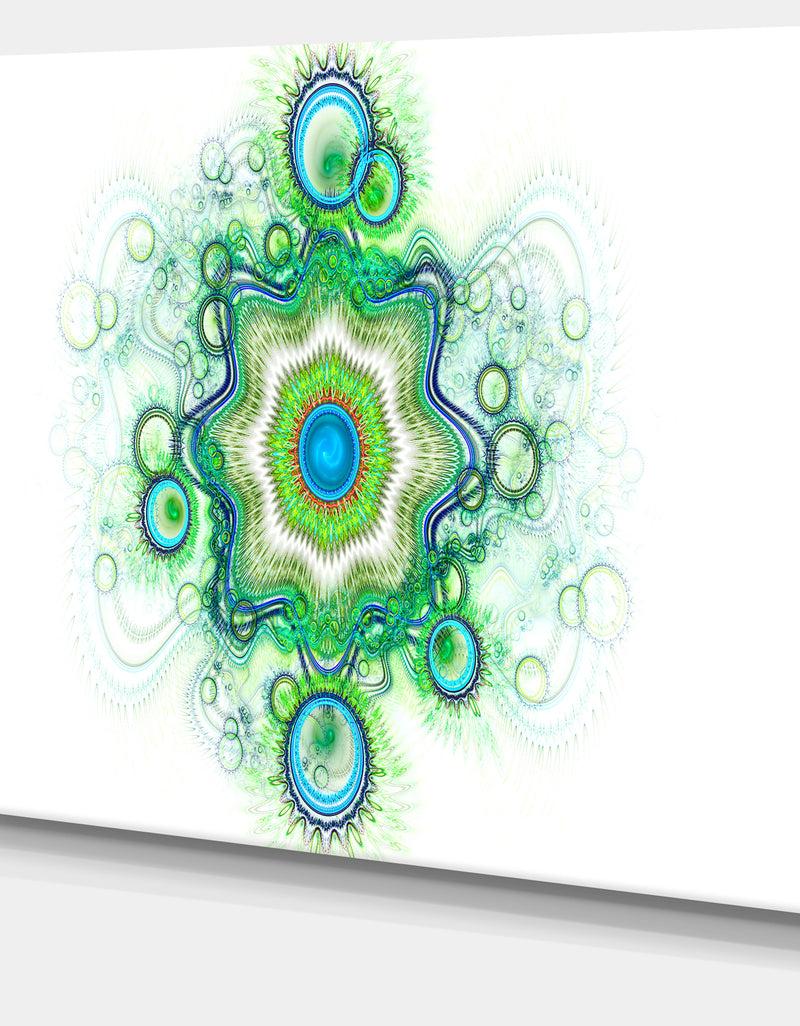 DesignQ Cabalistic Star Fractal Flower - Extra Large Abstract Canvas Art Print