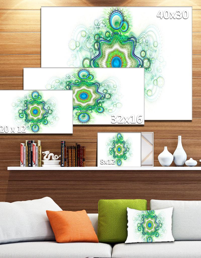 DesignQ Cabalistic Star Fractal Flower - Extra Large Abstract Canvas Art Print