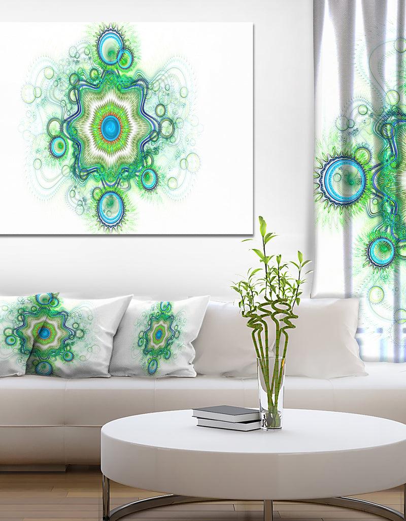 DesignQ Cabalistic Star Fractal Flower - Extra Large Abstract Canvas Art Print