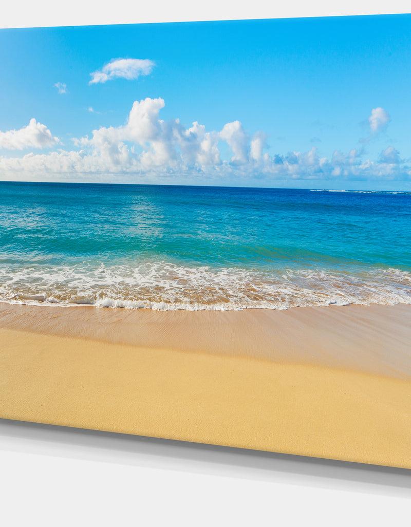 DesignQ Calm Beach And Tropical Sea - Photo Canvas Art Print