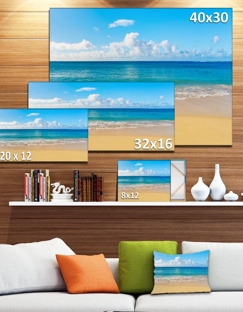 DesignQ Calm Beach And Tropical Sea - Photo Canvas Art Print