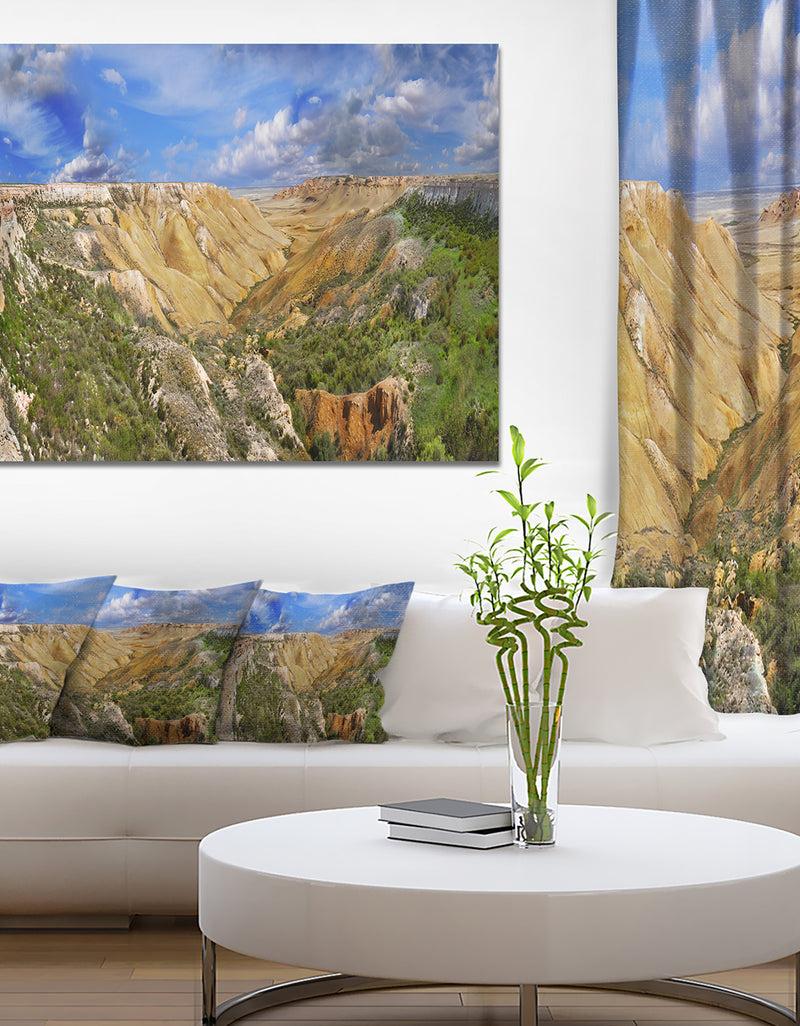 DesignQ Canyon on Slopes of Plateau Ustyurt - Landscape Wall Artwork