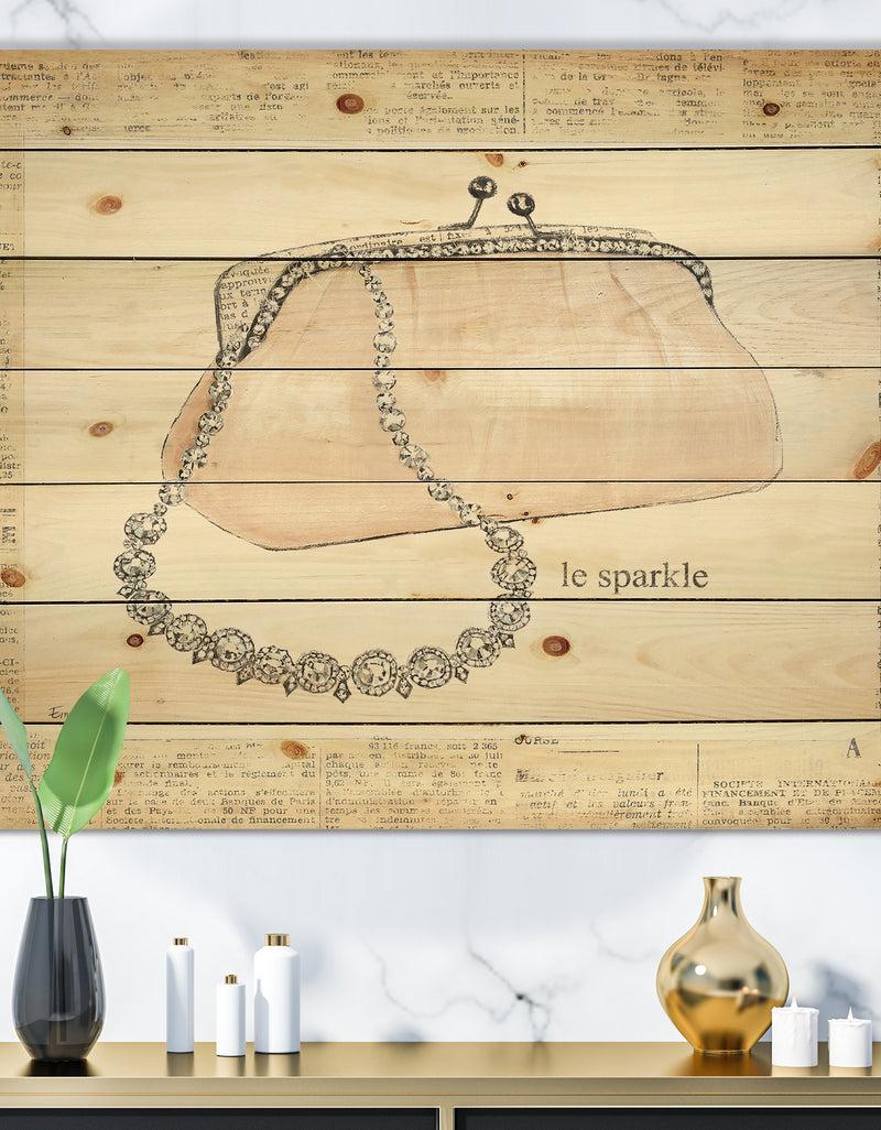 DesignQ Chic Galm Closet II - Fashion Print on Natural Pine Wood