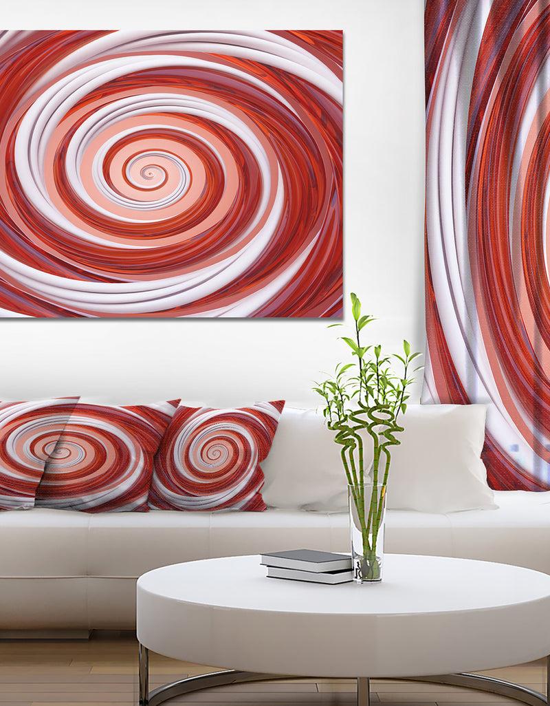 DesignQ Christmas Candy Cane Spiral'Extra Large Abstract Canvas Art Print