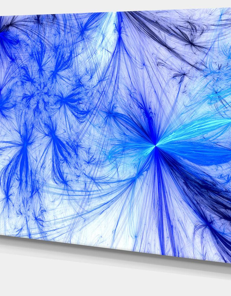 DesignQ Christmas Fireworks Blue - Digital Art Canvas Print