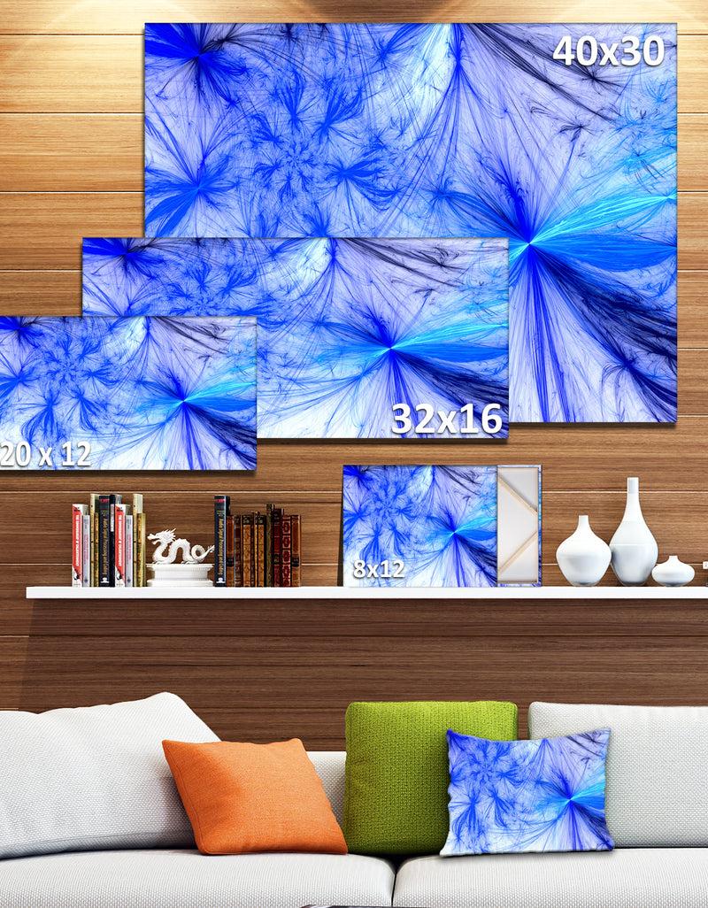 DesignQ Christmas Fireworks Blue - Digital Art Canvas Print