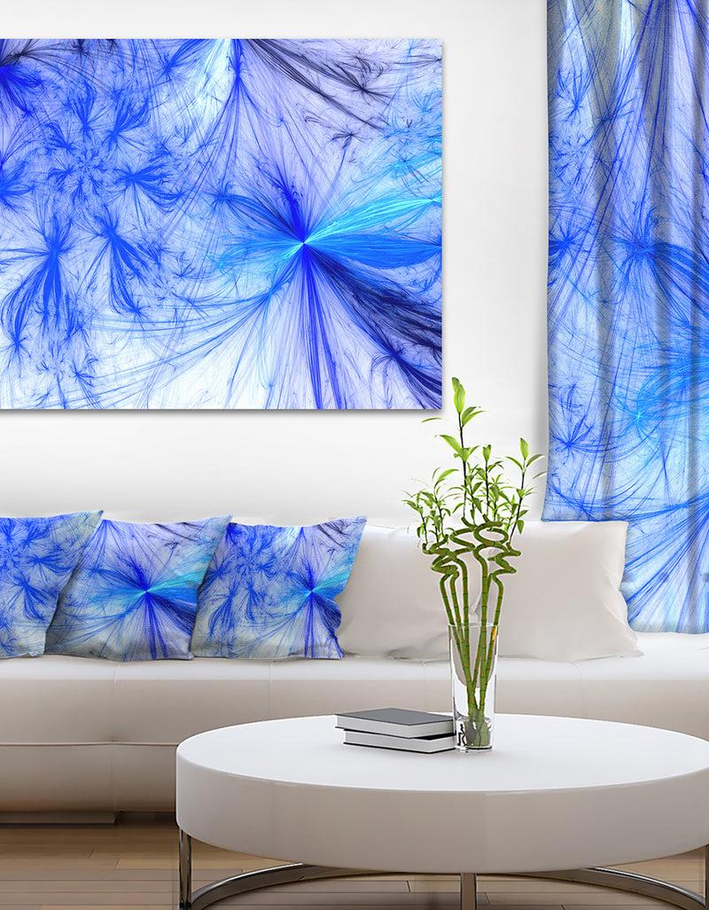 DesignQ Christmas Fireworks Blue - Digital Art Canvas Print