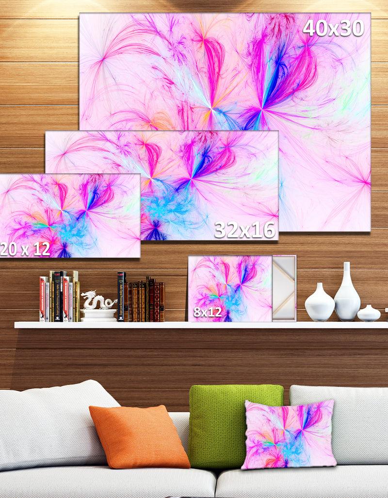 DesignQ Christmas Fireworks Pink - Digital Art Canvas Print