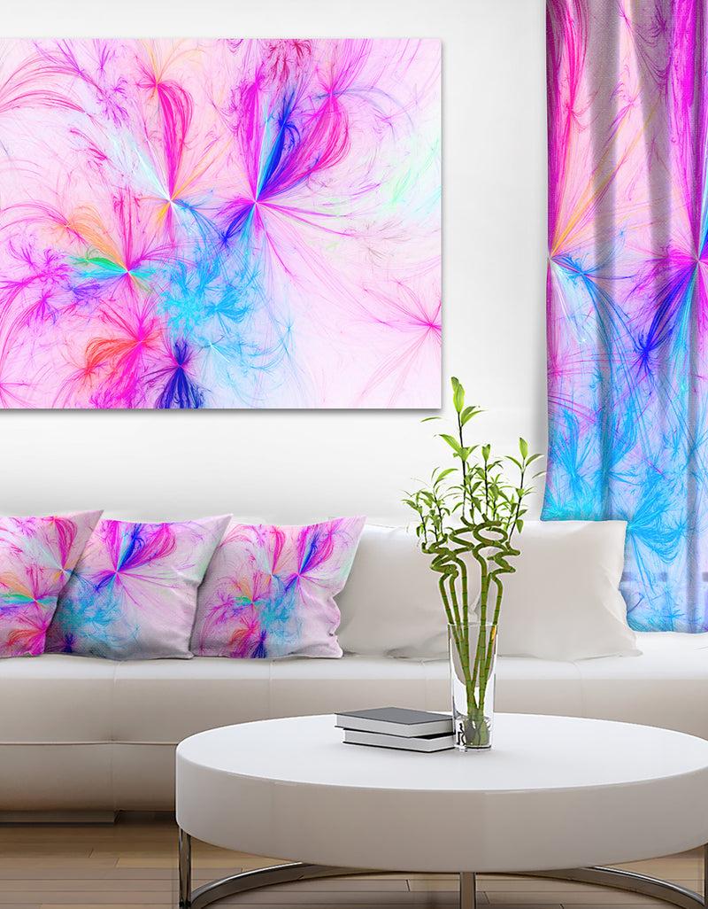 DesignQ Christmas Fireworks Pink - Digital Art Canvas Print