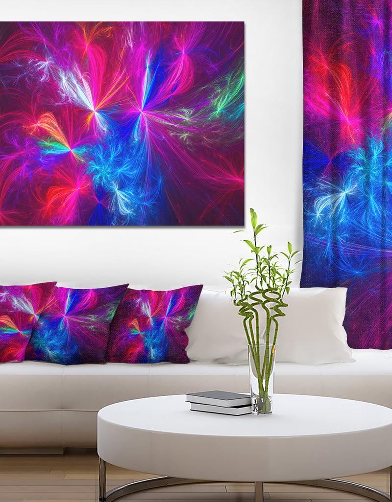 DesignQ Christmas Fireworks Red - Digital Art Canvas Print