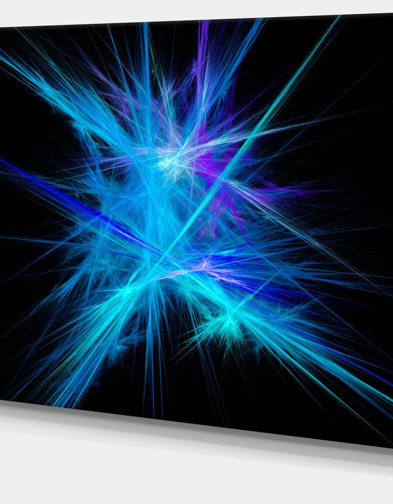 DesignQ Clear Blue Spectrum Of Light - Extra Large Abstract Canvas Art Print