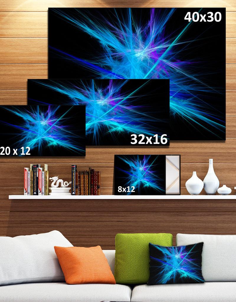 DesignQ Clear Blue Spectrum Of Light - Extra Large Abstract Canvas Art Print