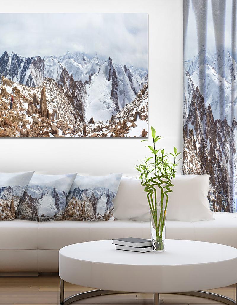 DesignQ Climbers on the Mountain Top - Landscape Wall Artwork
