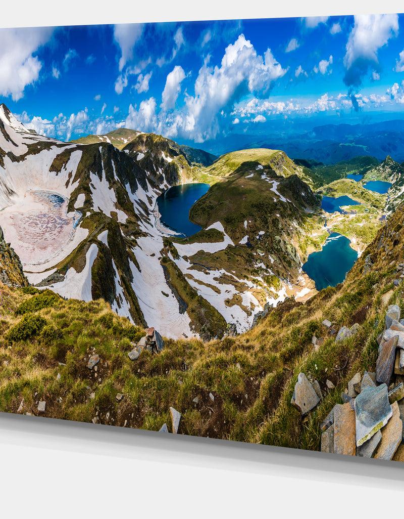 DesignQ Clouds Over Seven Rila Lakes - Landscape Art Print Canvas