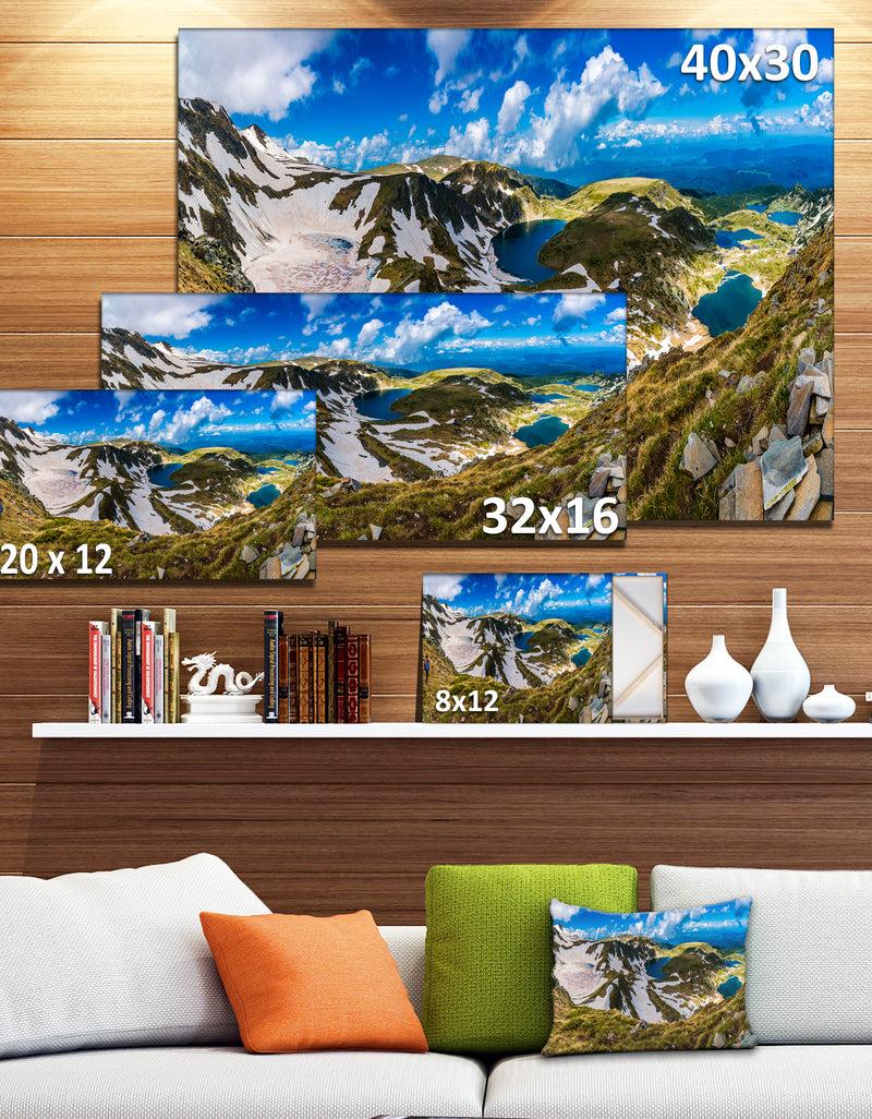 DesignQ Clouds Over Seven Rila Lakes - Landscape Art Print Canvas