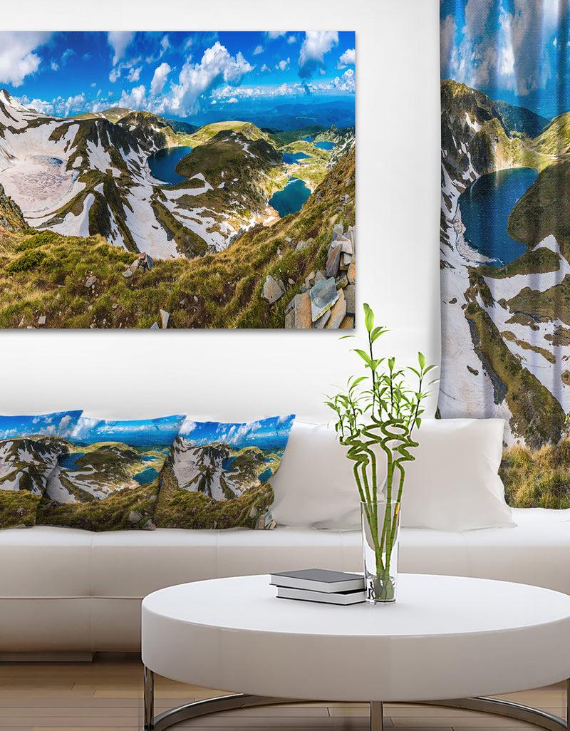 DesignQ Clouds Over Seven Rila Lakes - Landscape Art Print Canvas