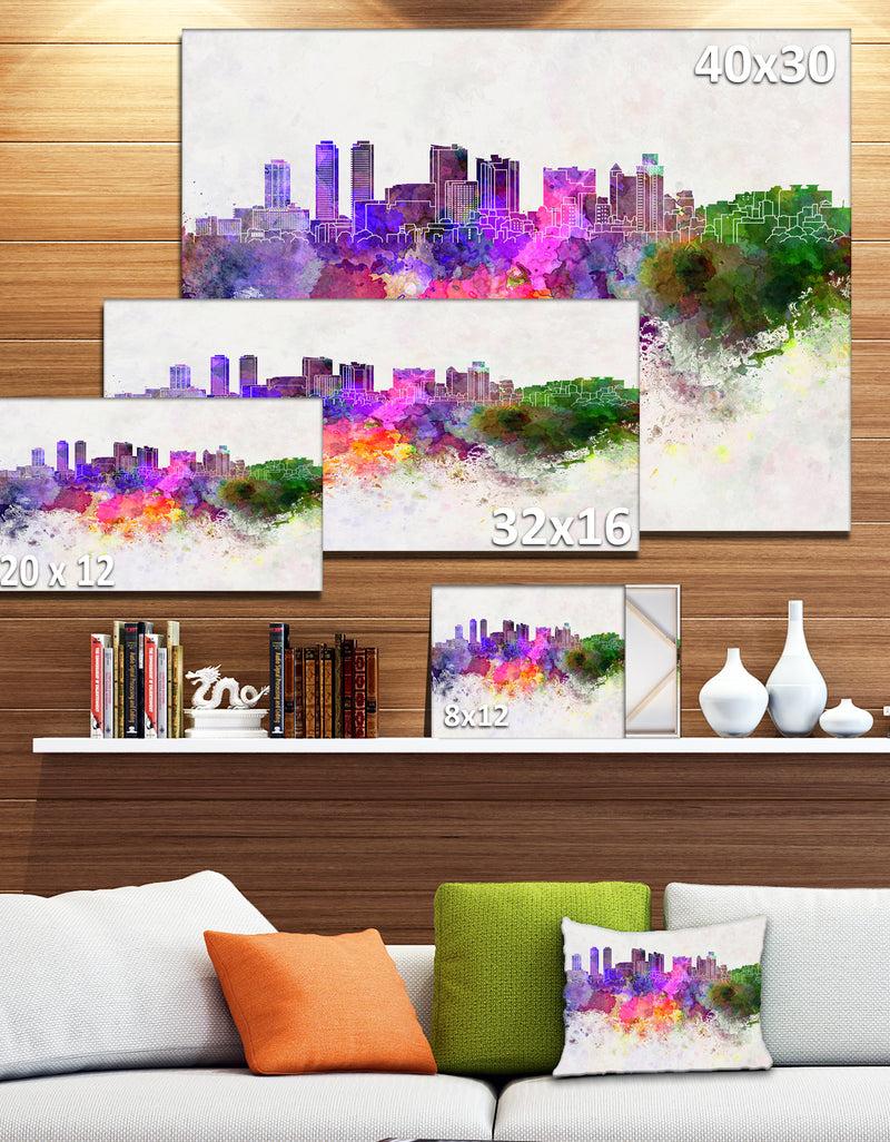 DesignQ Colombo Skyline - Cityscape Canvas Artwork Print