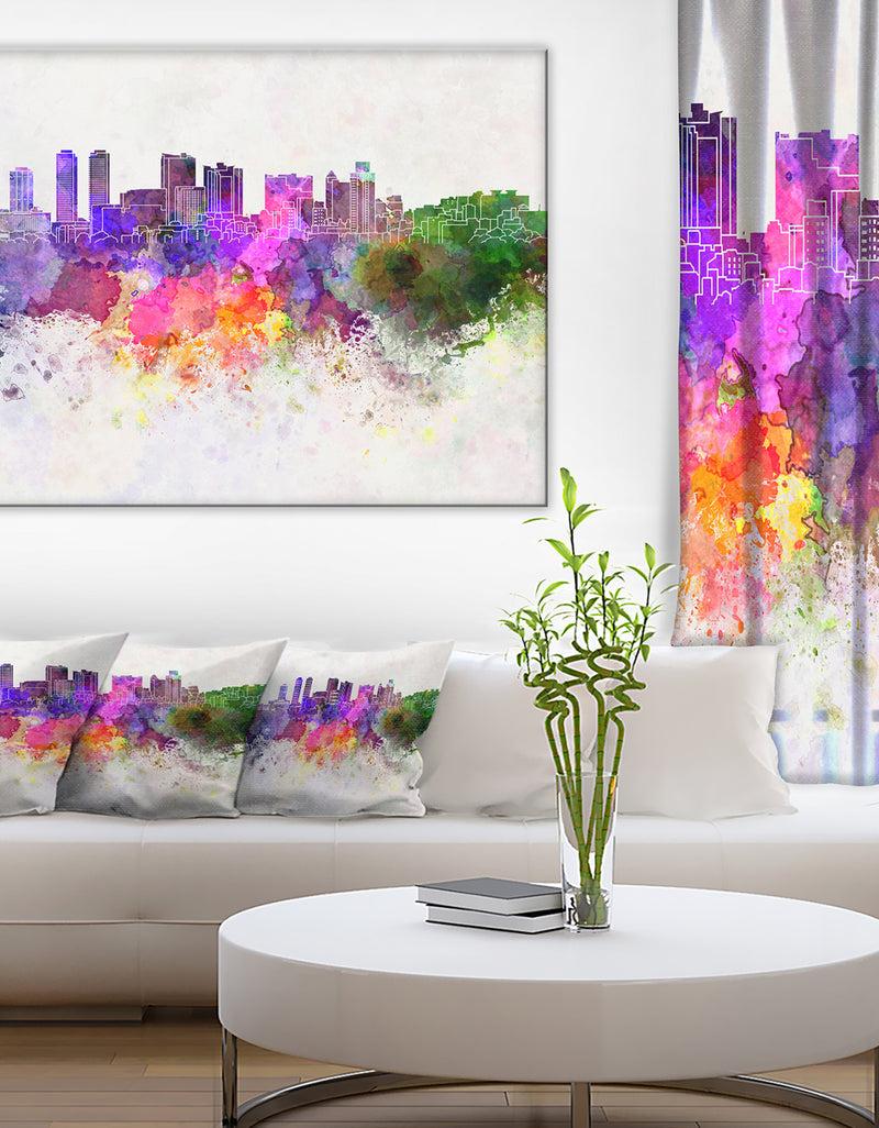DesignQ Colombo Skyline - Cityscape Canvas Artwork Print
