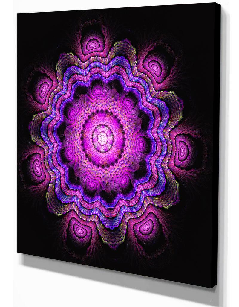 DesignQ Colored Circles - Floral Contemporary Art On Wrapped Canvas