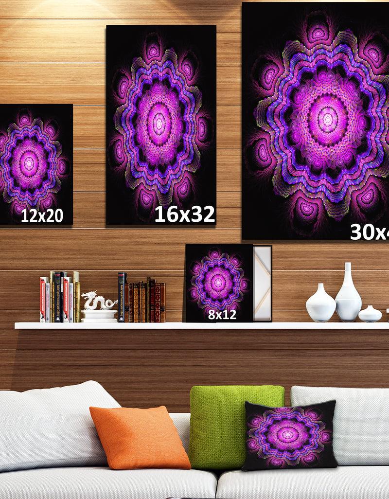 DesignQ Colored Circles - Floral Contemporary Art On Wrapped Canvas