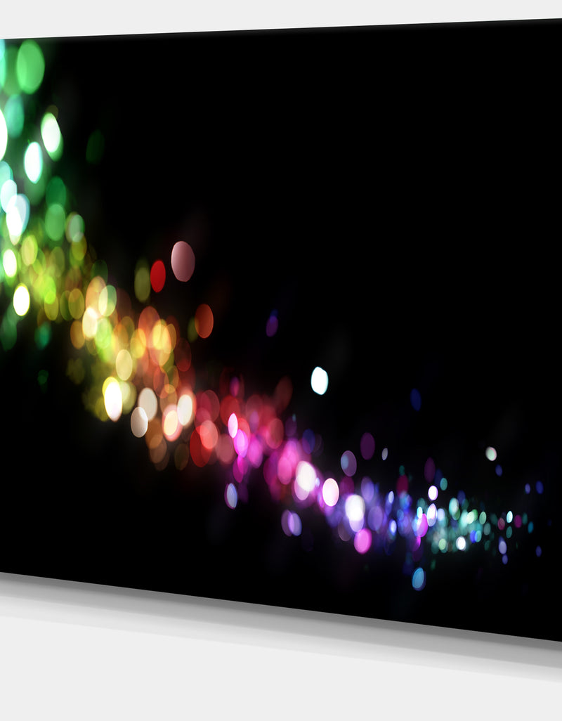 DesignQ Colorful Abstract Lighting - Abstract Digital Art Canvas Print