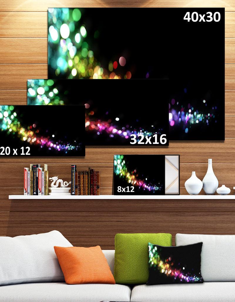 DesignQ Colorful Abstract Lighting - Abstract Digital Art Canvas Print