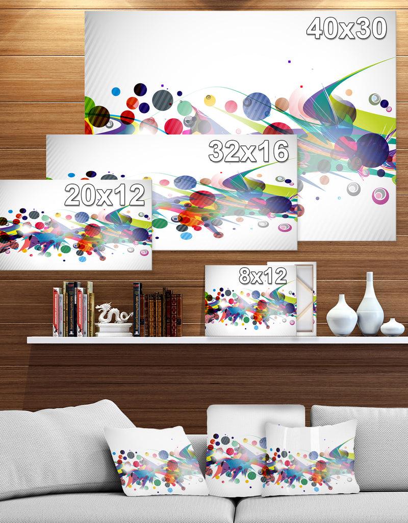 DesignQ Colorful Circles And Shapes - Abstract Digital Canvas Print