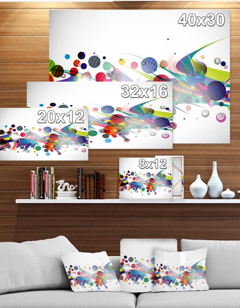 DesignQ Colorful Circles and Shapes - Abstract Digital Canvas Print