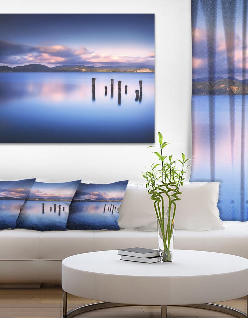 DesignQ Colorful Clouds at Sunset - Seascape Photo Canvas Print