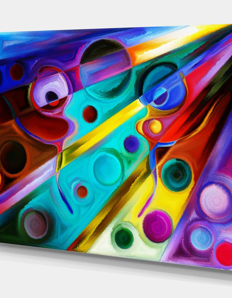DesignQ Colorful Design Series - Contemporary Art On Wrapped Canvas