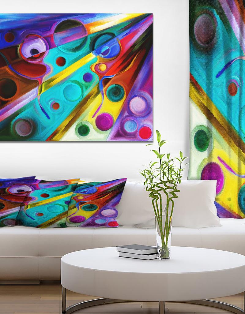 DesignQ Colorful Design Series - Contemporary Art On Wrapped Canvas