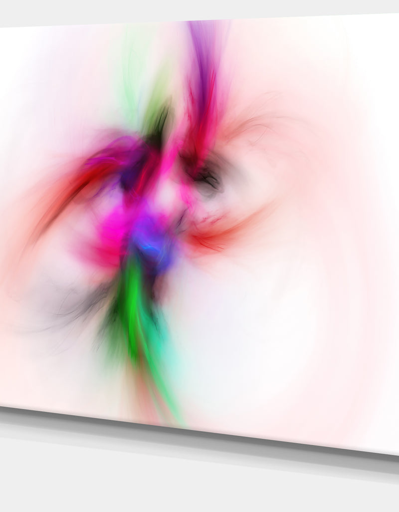 DesignQ Colorful Electromagnetic Field - Abstract Wall Art Canvas