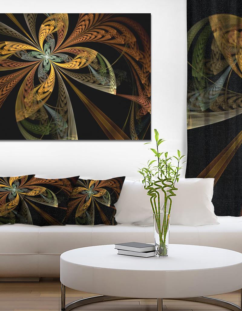 DesignQ Colorful Fractal Flower Pattern - Abstract Canvas Art Print