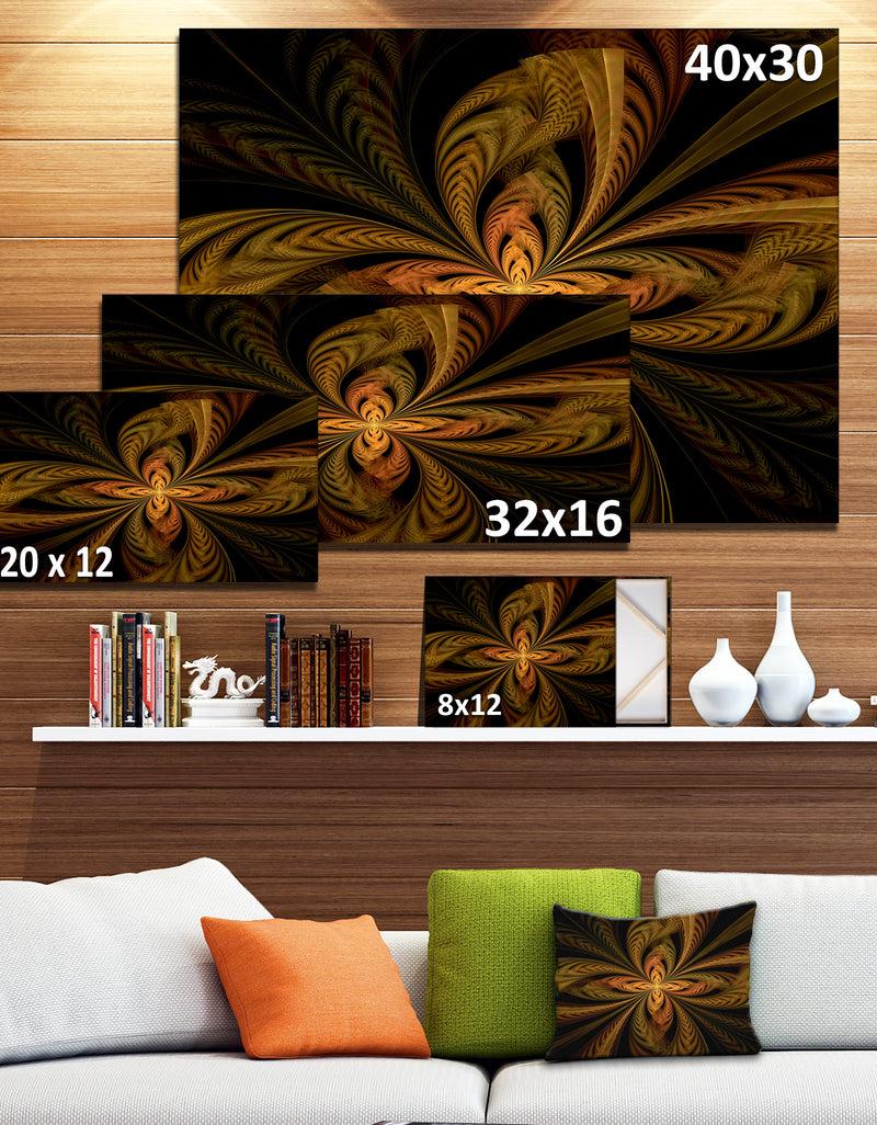 DesignQ Colorful Fractal Flower Pattern - Abstract Canvas Print Art