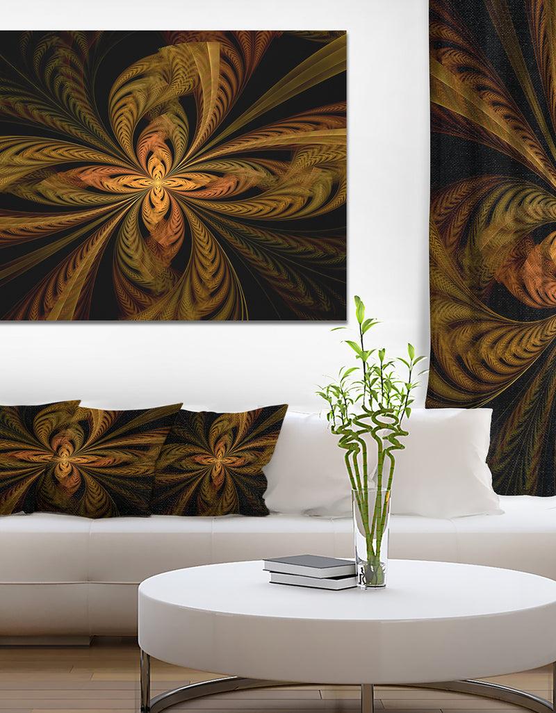 DesignQ Colorful Fractal Flower Pattern - Abstract Canvas Print Art