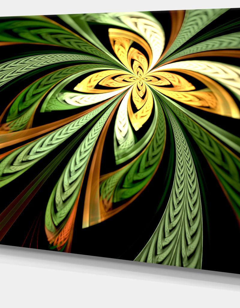 DesignQ Colorful Fractal Flower Pattern'Extra Large Abstract Print Art