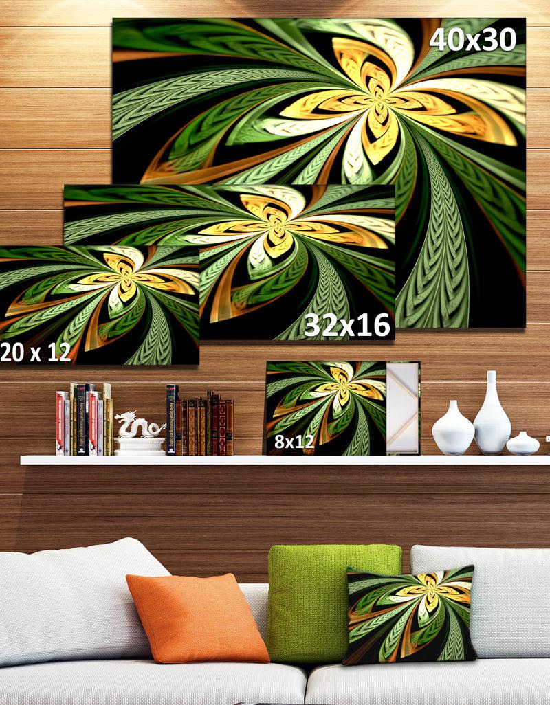 DesignQ Colorful Fractal Flower Pattern'Extra Large Abstract Print Art
