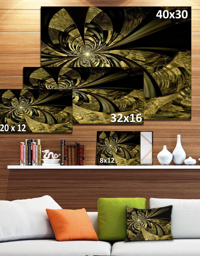 DesignQ Colorful Fractal Flower Pattern - Extra Large Abstract Canvas Art Print