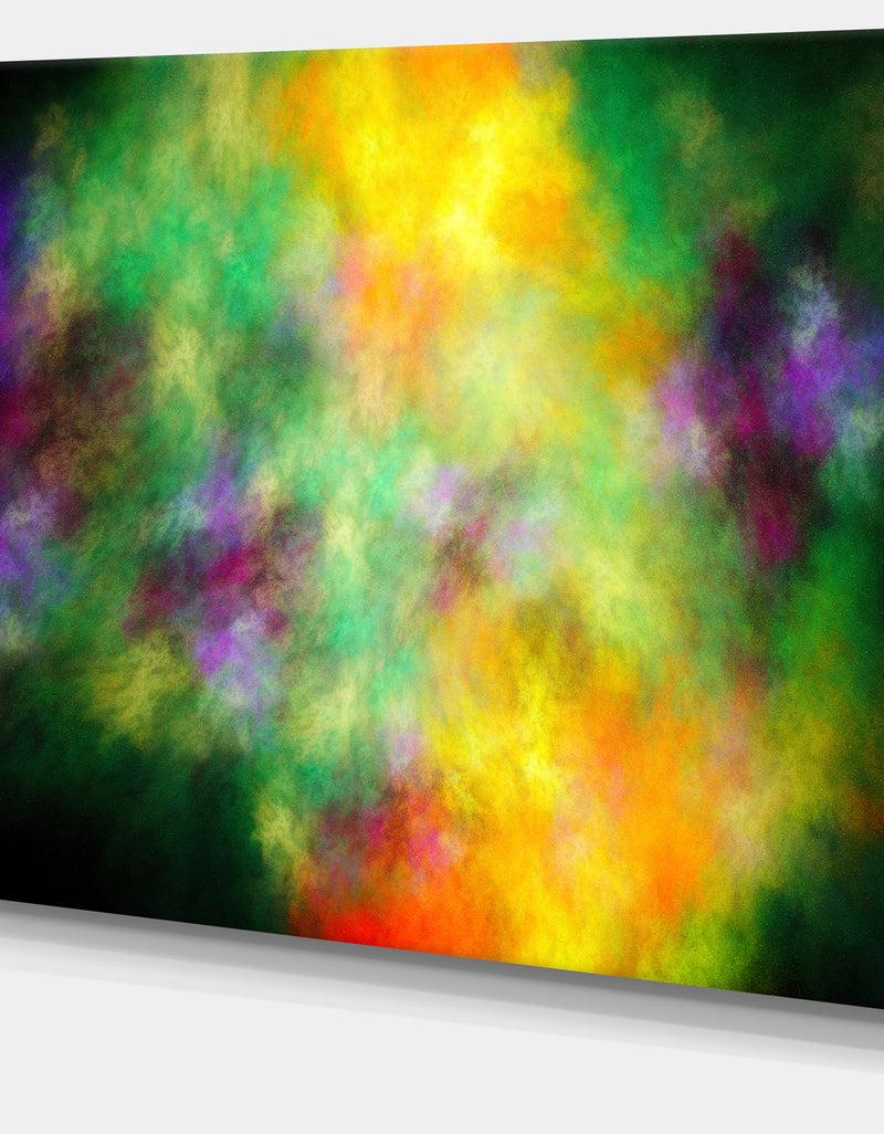 DesignQ Colorful Sky With Blur Stars'Extra Large Abstract Canvas Art Print