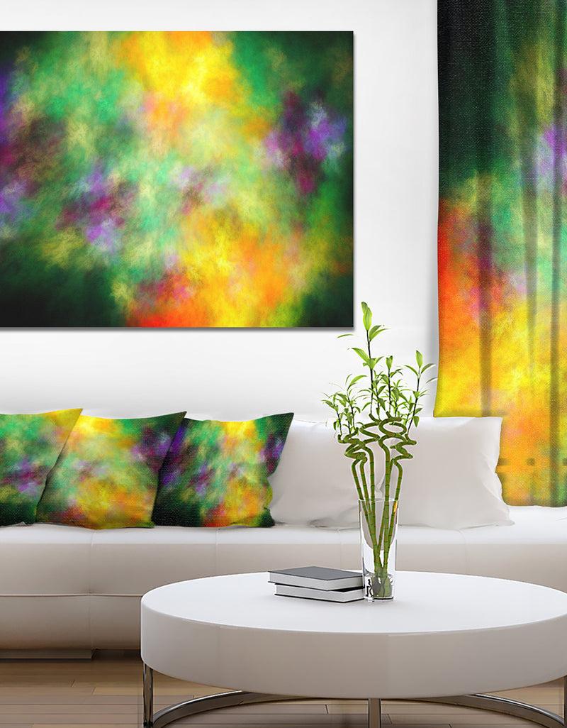 DesignQ Colorful Sky with Blur Stars'Extra Large Abstract Canvas Art Print
