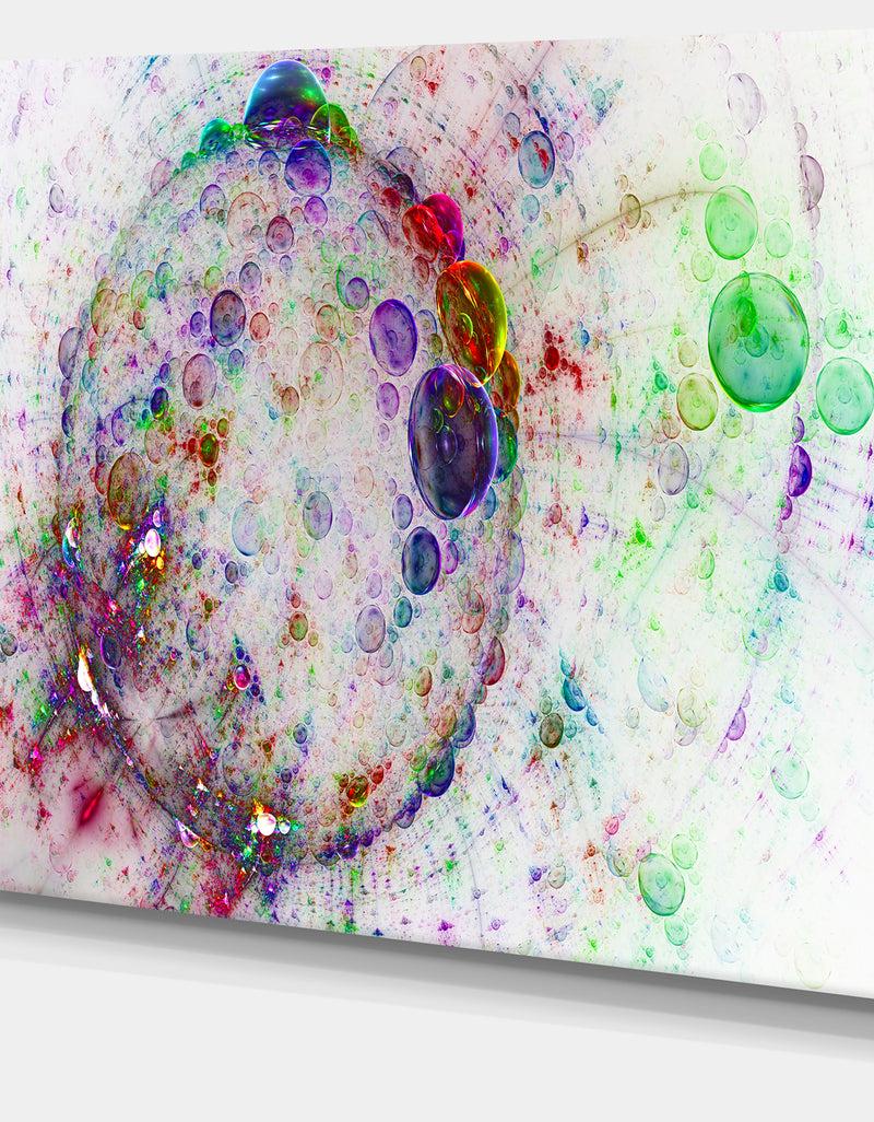 DesignQ Colorful Spherical Planet Bubbles - Extra Large Canvas Art Print