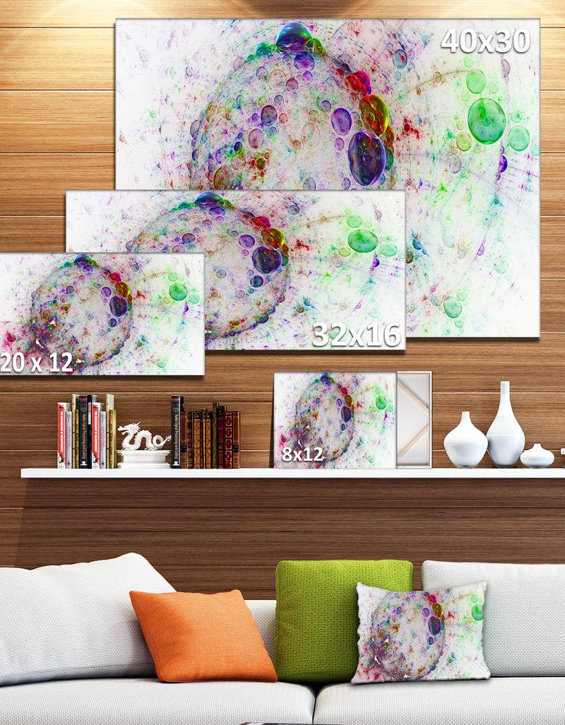 DesignQ Colorful Spherical Planet Bubbles - Extra Large Canvas Art Print