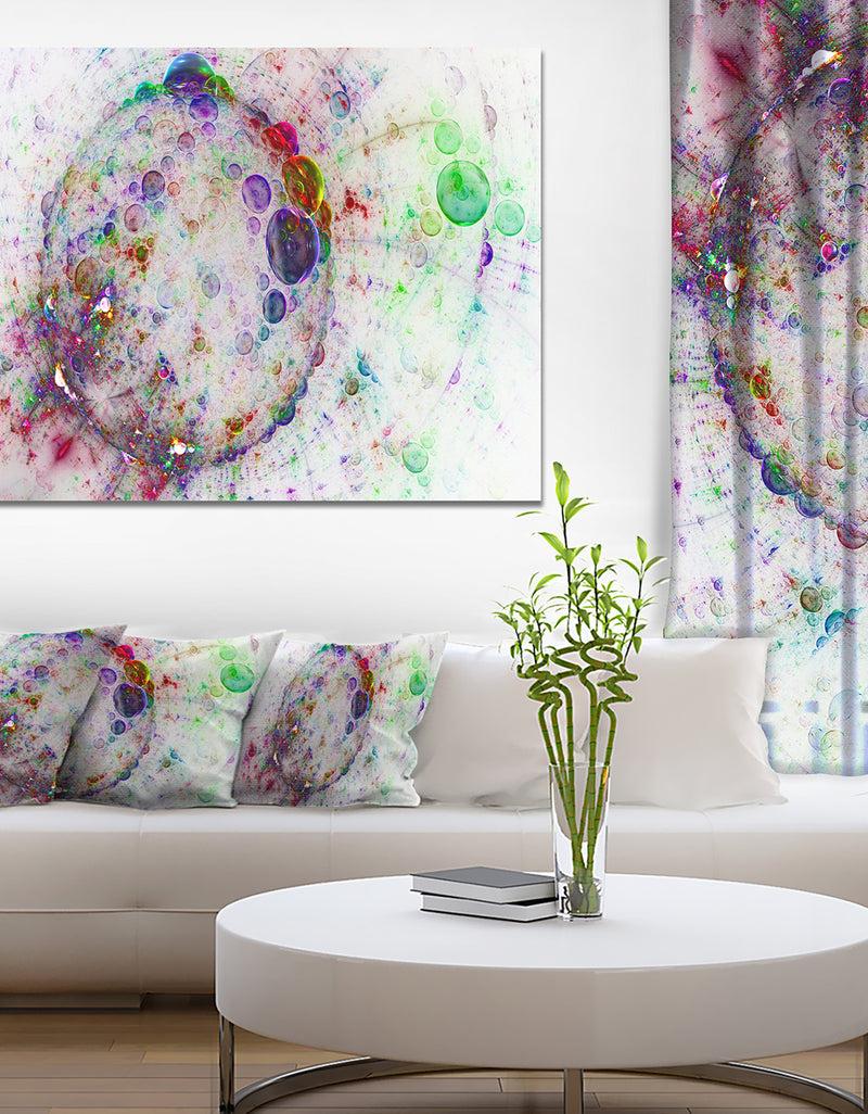 DesignQ Colorful Spherical Planet Bubbles - Extra Large Canvas Art Print