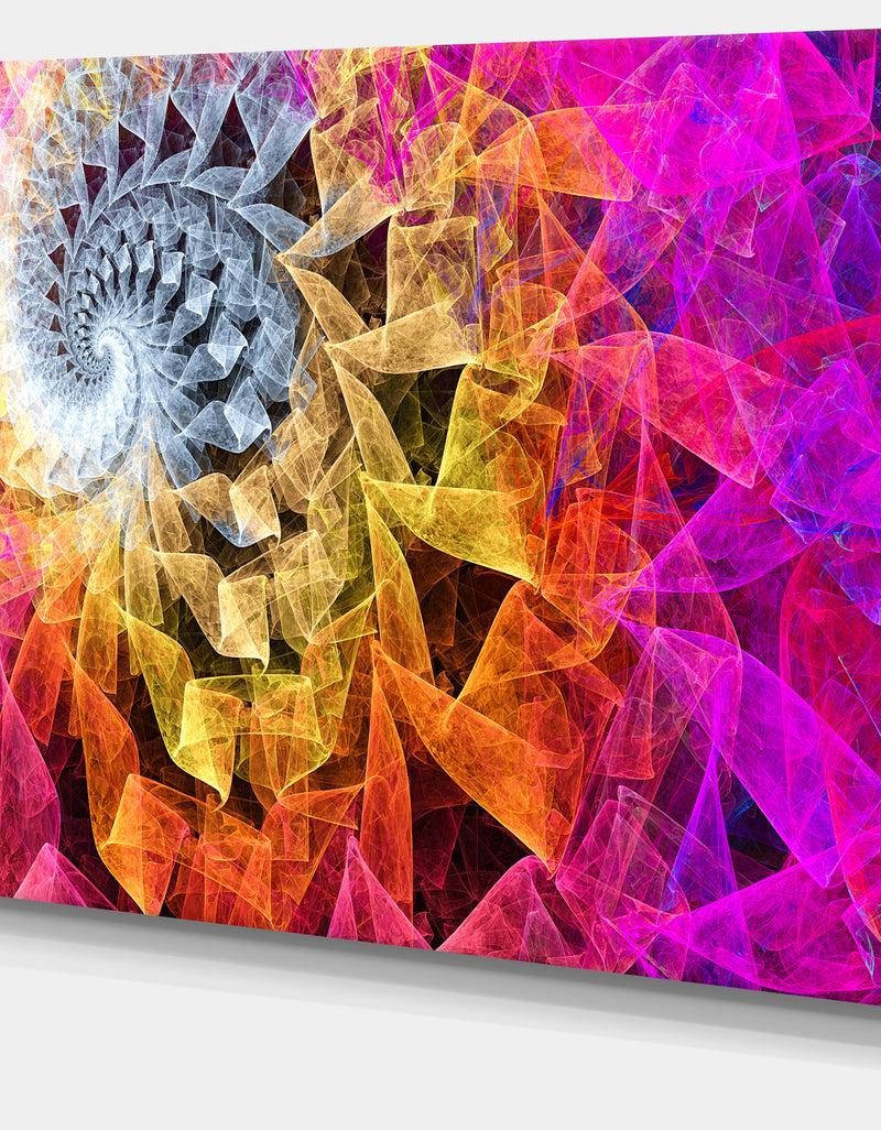 DesignQ Colorful Spiral Kaleidoscope - Abstract Wall Art Canvas